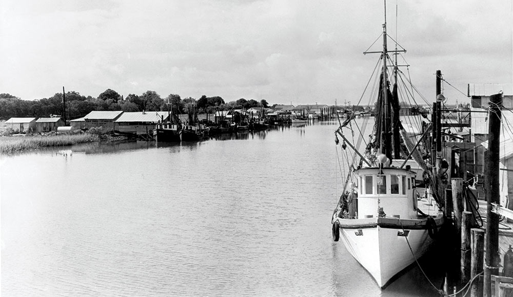 This photo of Shem Creek is from the early 1950s. Photo provided by Billy And Bubba Simmons of Simmons Seafood.