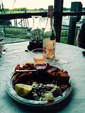 Mount-watering drinks and meal at The Wreck of the Richard & Charlene in Mount Pleasant, SC.